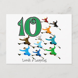 10 Schnüre springen Postkarte