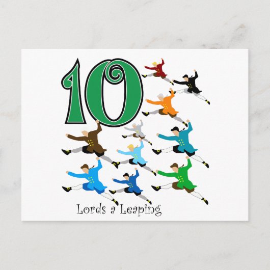 10 Schnüre springen Postkarte (Vorderseite)
