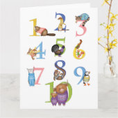 10 Schottische Tiere leere Karte (Gelbe Blume)