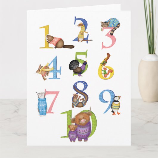 10 Schottische Tiere leere Karte (Vorderseite)