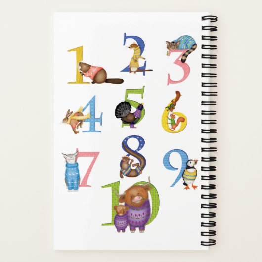 10 schottische Tiere Spiralheft Notizblock (Rückseite)