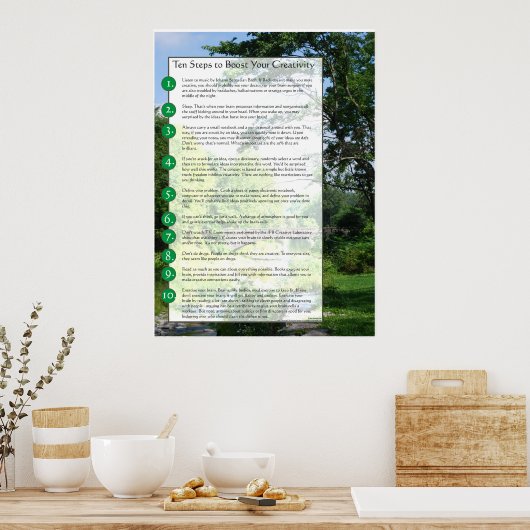 10 Schritte zur Förderung Ihrer Kreativität Poster (Küche)