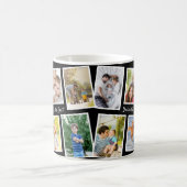 10 Schwarz-Weiß-Personalisierter Vater für Fotocol Kaffeetasse (Mittel)