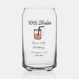 10. Shake 10. Geburtstag Milchshake-Schreiber Dosenglas