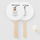 10. Shake 10. Geburtstag Milchshake-Schreiber Fächer (Vorne und Hinten)