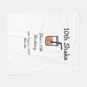 10. Shake 10. Geburtstag Milchshake-Schreiber Fleecedecke (Vorderseite (Horizontal))