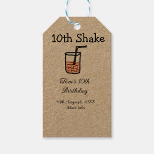 10. Shake 10. Geburtstag Milchshake-Schreiber Geschenkanhänger