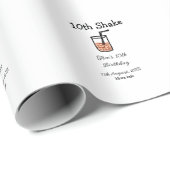 10. Shake 10. Geburtstag Milchshake-Schreiber Geschenkpapier (Rolleneckpunkt)