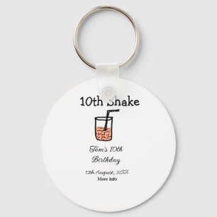 10. Shake 10. Geburtstag Milchshake-Schreiber Schlüsselanhänger