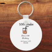 10. Shake 10. Geburtstag Milchshake-Schreiber Schlüsselanhänger (Vorderseite)