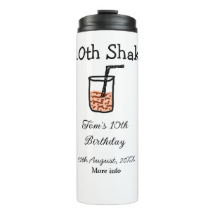 10. Shake 10. Geburtstag Milchshake-Schreiber Thermosbecher
