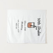 10. Shake 10. Geburtstag Milchshake-Schreiber Wandteppich (Vorderseite (Horizontal))