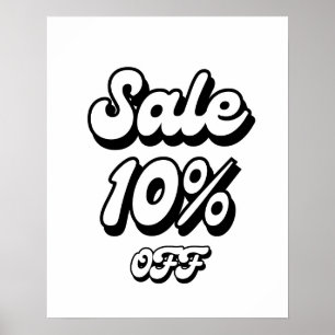 10% Sign, 10% Rabatt Sign, Großverkauf Poster