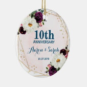 10. Silver Wedding Anniversary Keepake Keramik Ornament (Rechts)