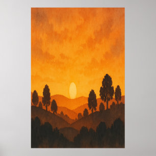 10. Sommer, August Horizon, Saisonauflage Poster