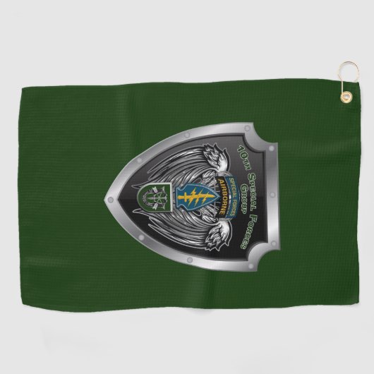 10. Sondereinsatzgruppe (Im Flugzeug) Schild Golfhandtuch (Horizontal)