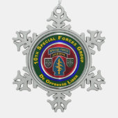 10. Special Forces Group Keepake Weihnachtsmetall Schneeflocken Zinn-Ornament (Vorderseite)