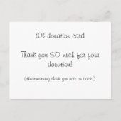 10 $ Spendenkarte Postkarte (Vorderseite)