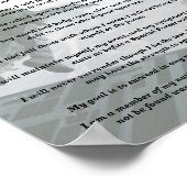 10. Spezialkräfte Gruppe Vets Creed Print Poster (Ecke)