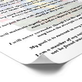 10. Spezialkräfte Veteranen Credo Druck Poster (Ecke)