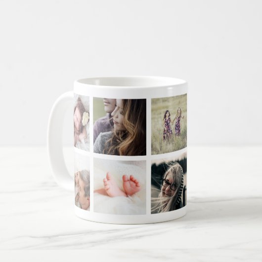 10 Square FotoCollage Kaffeetasse (Vorderseite Links)