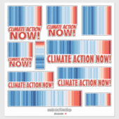 10 Stickers Klimaschutz jetzt! Globale Erwärmung Aufkleber (Blatt)