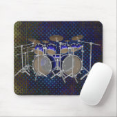 10 Stück Drum Kit: Blue Gradient: Drums Mousepad (Mit Mouse)