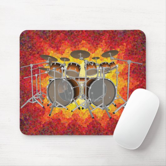10 Stück Drum Kit & Graphics: Benutzerdefiniertes Mousepad (Mit Mouse)