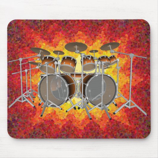 10 Stück Drum Kit & Graphics: Benutzerdefiniertes Mousepad (Vorne)