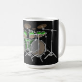 10 Stück Drum Kit: Grüne Farbe: Tasse (VorderseiteRechts)