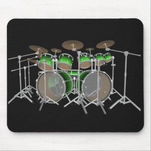 10 Stück Drum Kit: Grüne Farbe: Trommeln Mousepad