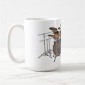 10 Stück Drum Kit: Orangenstrahler: Trommeln-Tasse Kaffeetasse (Links)