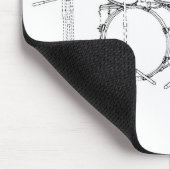 10 Stück Drum Kit: Schwarzweiß Zeichnend: Mousepad (Ecke)
