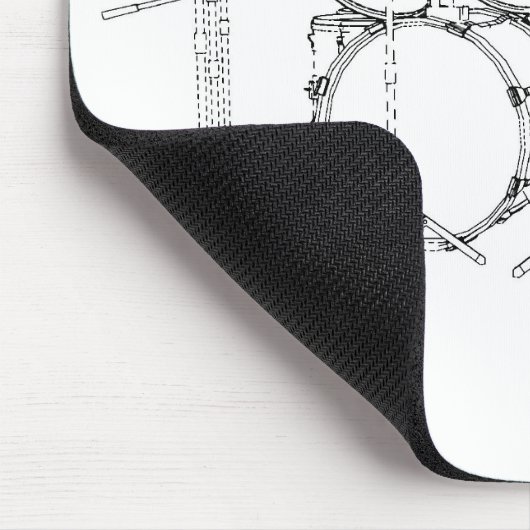 10 Stück Drum Kit: Schwarzweiß Zeichnend: Mousepad (Ecke)