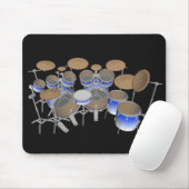 10 Stück-Trommel-Ausrüstung: Blaue Steigung: Mousepad (Mit Mouse)