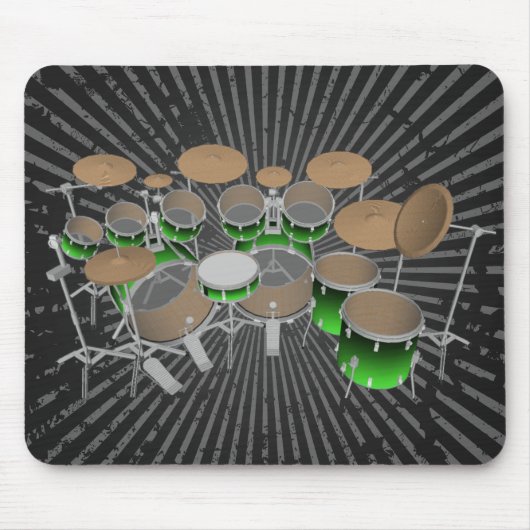 10 Stück-Trommel-Ausrüstung: Grüne Steigung: Mousepad (Vorne)