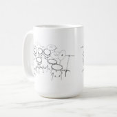 10 Stück-Trommel-Ausrüstung: Schwarzes u. Kaffeetasse (Vorderseite Links)