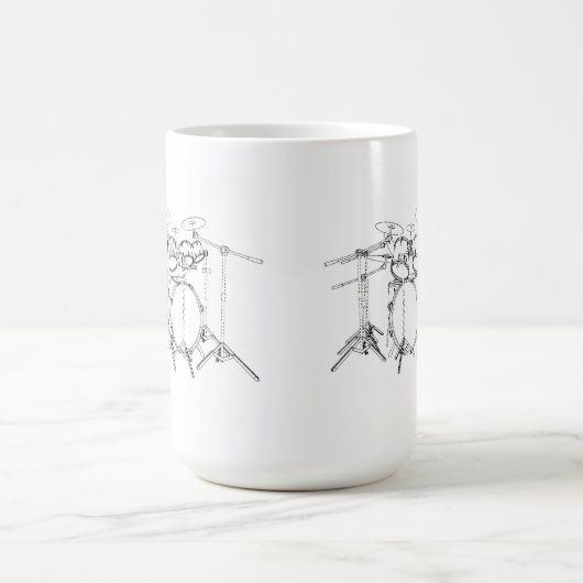 10 Stück-Trommel-Ausrüstung: Schwarzes u. Kaffeetasse (Mittel)