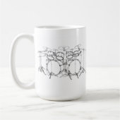 10 Stück-Trommel-Ausrüstung: Schwarzes u. Kaffeetasse (Links)