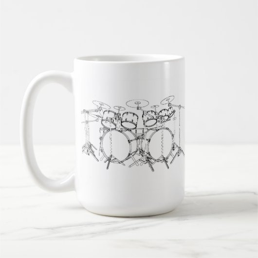 10 Stück-Trommel-Ausrüstung: Schwarzes u. Kaffeetasse (Links)