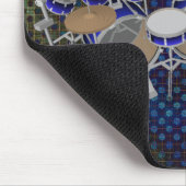 10 Stück Trommel Set: Blauer Farbstoff: Trommeln Mousepad (Ecke)