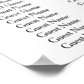 10 Tabelle | Elegante moderne Hochzeitssitzkarte Poster (Ecke)