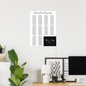 10 Tabelle | Elegante moderne Hochzeitssitzkarte Poster (Heimbüro)