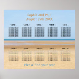10 Tabelle für Hochzeiten am Strand Poster