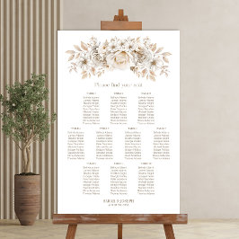 10 Tabelle Weiße Blumensträuße Poster