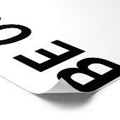 10 Tabellen Einfache weiße Hochzeitssitzkarte Poster (Ecke)