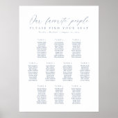 10 Tabellen Unsere Lieblings-Sitzkarte Poster (Vorne)