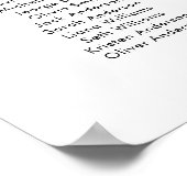 10 Tabellen Unsere Lieblings-Sitzplan Poster (Ecke)