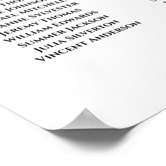 10 Table Dusty Blue Boho Hochzeitsdiagramm Poster (Ecke)