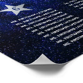 10 Table Stars Sky Celestial Wedding Seating Chart Poster (Ecke)